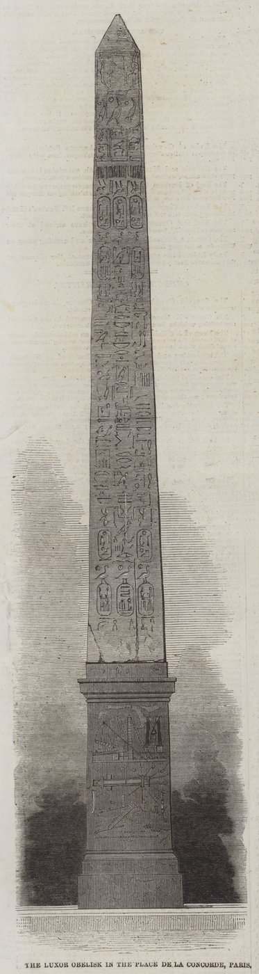 De Luxor Obelisk op de Place de la Concorde, Parijs door English School