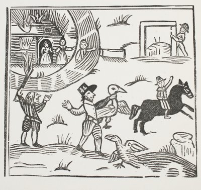 De Gekke Streken van Tom Tram, illustratie uit Chap-books van de Achttiende Eeuw door John Ashton, uitgegeven 1882 door English School