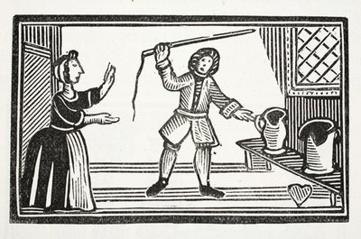 De Gekke Streken van Tom Tram, illustratie uit Chap-books van de Achttiende Eeuw door John Ashton, uitgegeven 1882 door English School