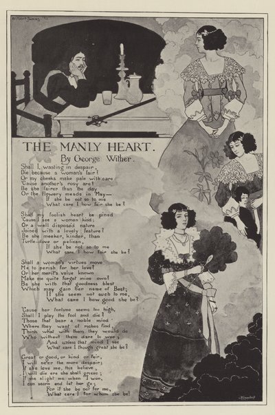 Het mannelijke hart, door George Wither door English School