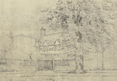 Het landhuis, ca. 1770 (gravure) door English School