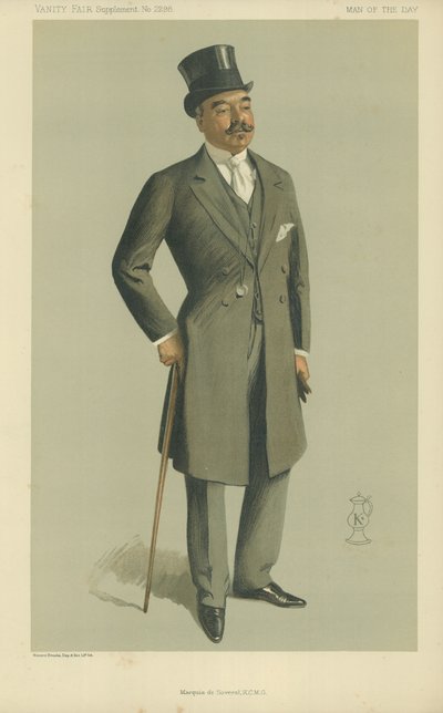 De Markies de Soveral, cartoon uit Vanity Fair magazine, 13 november 1912 door English School