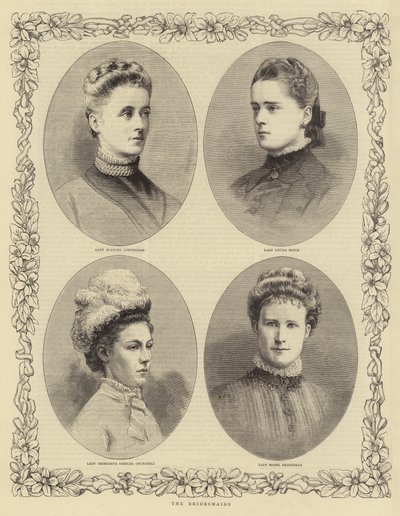 Het Huwelijk van de Hertog van Connaught, de Bruidsmeisjes door English School
