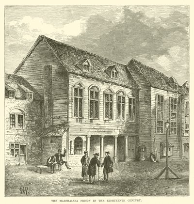 De Marshalsea Gevangenis in de Achttiende Eeuw door English School