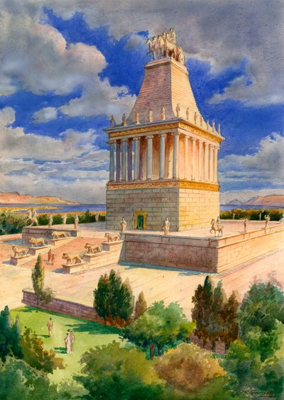 Het Mausoleum van Halicarnassus door English School