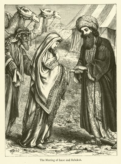 De ontmoeting van Isaak en Rebekka door English School