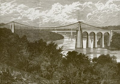 De Menai Hangbrug door English School