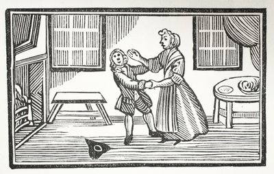 De Methode die Meg gebruikte om een van de Predikanten zijn rekening te laten betalen, illustratie uit Chap-books van de Achttiende Eeuw door John Ashton, uitgegeven 1882 door English School