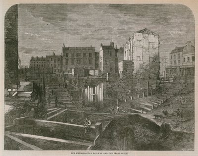 De Metropolitan Railway en de Fleet Ditch door English School