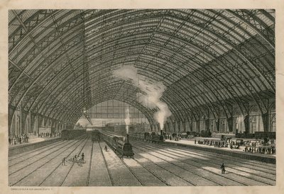 Het Midland Railway Station, St Pancras, Londen door English School