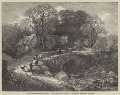 Het huis van de molenaar (gravure) door English School