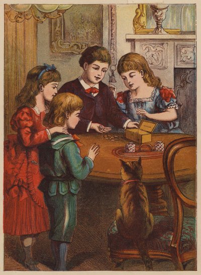 De spaarpot (kleurenlitho) door English School