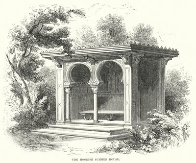 Het Moorse Zomerhuis (gravure) door English School