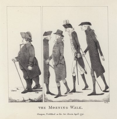 De Ochtendwandeling (gravure) door English School
