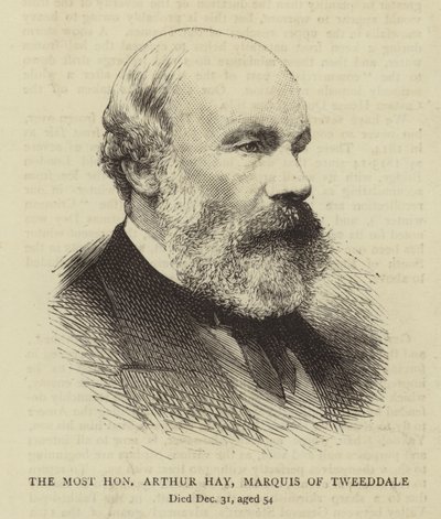 De Hooggeachte Arthur Hay, Markies van Tweeddale (gravure) door English School