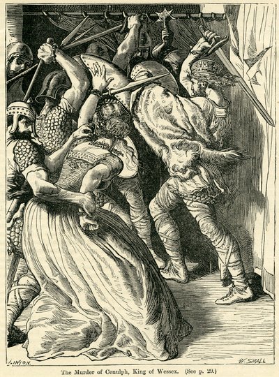 De moord op Cenulph, koning van Wessex, 821 door English School