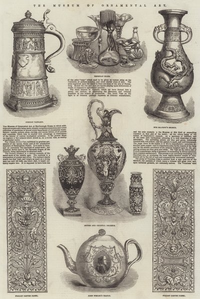 Het Museum van Sierkunst (gravure) door English School