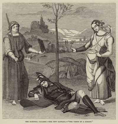 De Nationale Galerie, de Nieuwe Raphael, De Visie van een Ridder (gravure) door English School