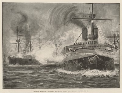 De Marine Manoeuvres, Gevecht tussen de Rode en Blauwe Vloten bij Holyhead, 31 juli door English School