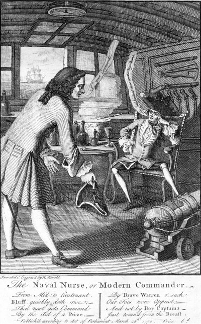 De Marineverpleegster, of Moderne Commandant, 1750 door English School