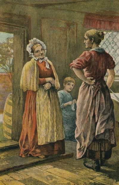 De schoonbroer (kleurenlitho) door English School
