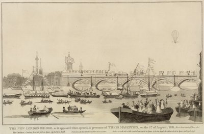 De nieuwe London Bridge, 1 augustus 1831 door English School