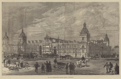 De nieuwe Metropolitan pluimveemarkt, Smithfield (gravure) door English School