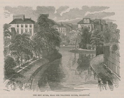 Het New River Head, nabij het rieten huis, Islington door English School