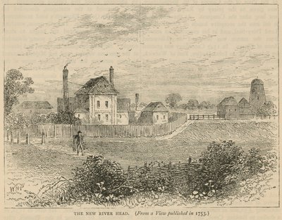 The New River Head, uit een uitzicht gepubliceerd in 1753 door English School
