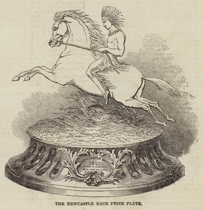 De Newcastle Race Prijsplaat (gravure) door English School