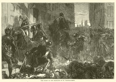 De nacht van het bloedbad van St. Bartholomeus door English School