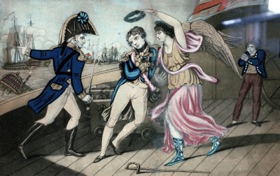 De Edele Admiraal Lord Nelson, vallend in de Armen van de Overwinning, 11 maart door English School