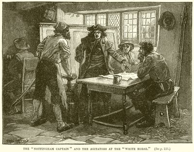 De Nottingham-kapitein en de agitatoren bij het Witte Paard door English School