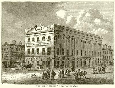 Het Oude Coburg Theater in 1820 door English School