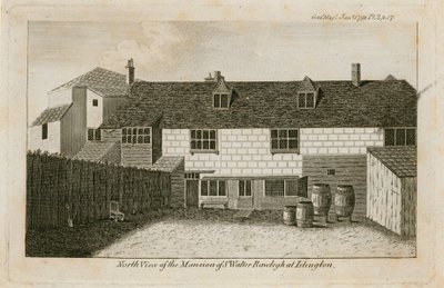 The Old Pied Bull (achterkant), huis van Sir Walter Raleigh door English School