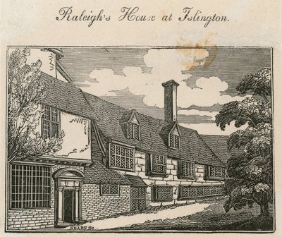 The Old Pied Bull (achterkant), huis van Sir Walter Raleigh door English School
