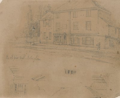 The Old Pied Bull Inn, Islington door English School