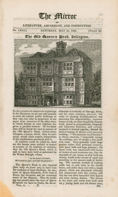 The Old Queens Head, Islington door English School