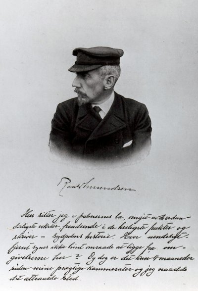 De openingspagina van Roald Amundsens manuscript door English School