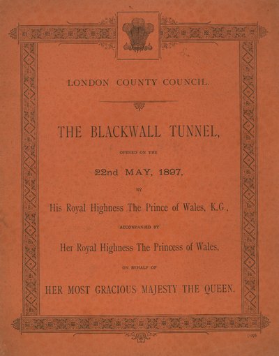De Opening van de Blackwall Tunnel door English School