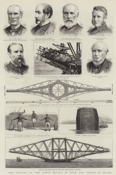 De opening van de Forth Bridge door ZKH de Prins van Wales door English School