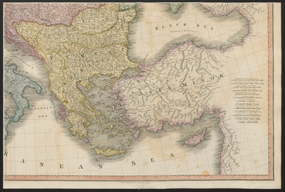Het Ottomaanse Rijk, uit Europa, beschrijvend alle veranderingen van grondgebied, samen met hun afwijkingen in de grenslijnen van de verschillende rijken en staten, overeengekomen en bevestigd door het definitieve verdrag van Parijs, 20 november 1815, gepu door English School