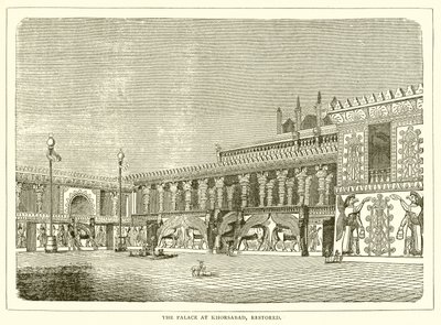 Het paleis in Khorsabad, gerestaureerd door English School