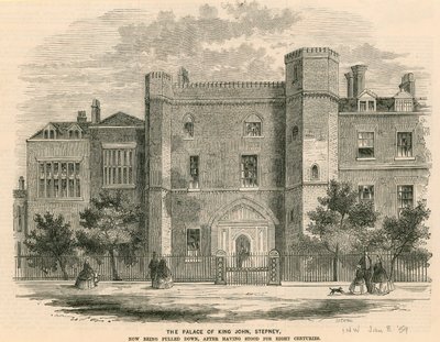 Het paleis van koning Jan, Stepney, Londen door English School