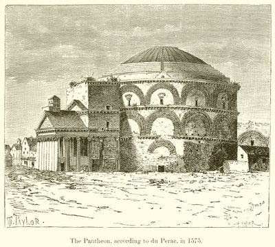 Het Pantheon, volgens du Perac, in 1575 door English School