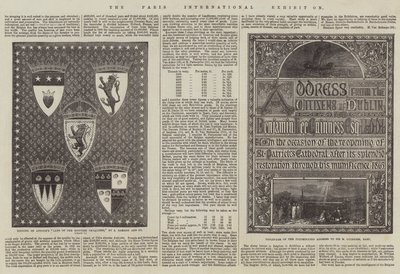 De Internationale Tentoonstelling van Parijs (gravure) door English School