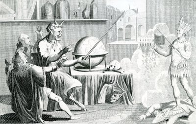 Het Parlement ontbonden, of de Duivel werd waarzegger (gravure door G. Terry) door English School