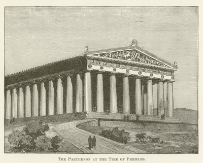 Het Parthenon in de tijd van Pericles door English School