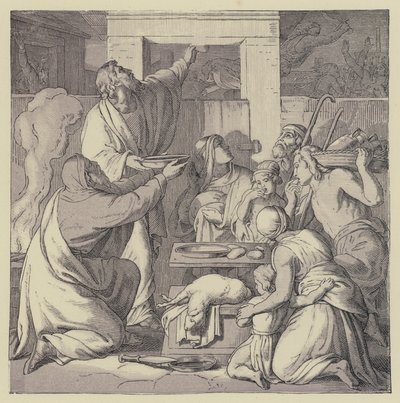 Het Pascha (gravure) door English School