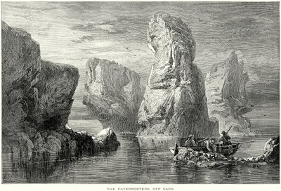 De Paternosters, bij Sark (gravure) door English School